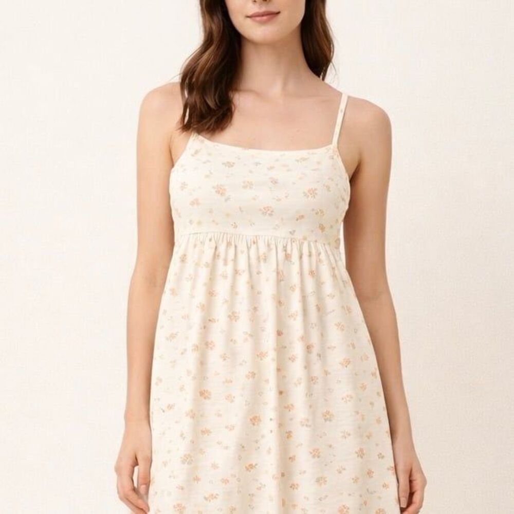 NWT Coquette Babydoll floral dress in buttercream ivory